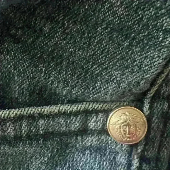 Versace Sz 4 Vintage 80's pantalone Rare Whiskered Jeans Avant Garde Designer - Picture 12 of 16